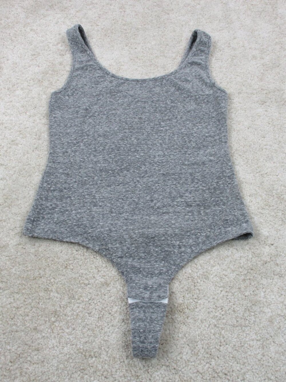 Madewell Tank Thong Bodysuit Heather Gray Scoop Neck Womens Medium M